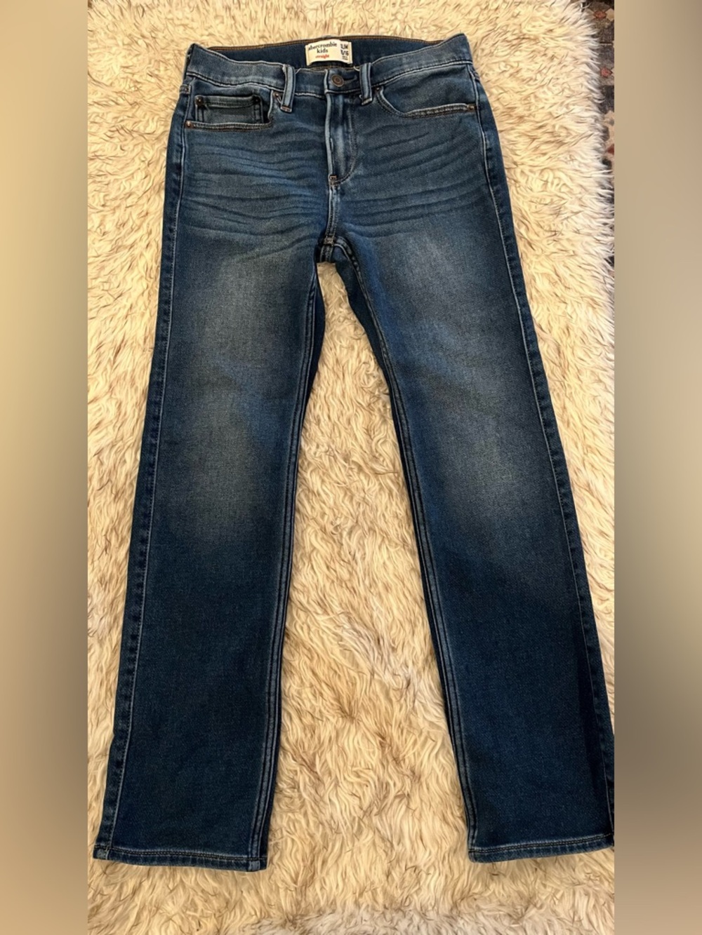 Abercrombie Kids - Stretch Straight Jeans - SLIM 15/16 - Dark Wash